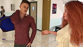 Taboo university hentai with big tits redhead in POV 3D cartoon