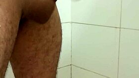 Skinny Gay Guy Rotating His Monster Cock During Solo Masturbation