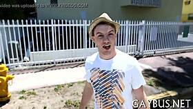 Gay man gives pleasuring blowjob in POV bareback scene