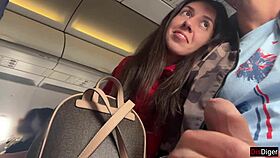 dude, risky public jerking off on a plane packed with people... insane dick flashing!