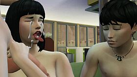 fucking this asian teen in front of her boyfriend 😈