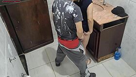 Brunette Wife Betrays Trust with Plumber in Rough Action