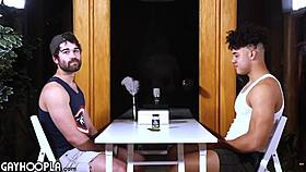 super hot str8 jock with thick cock pounds gay bottom hard. ebony interracial action gets wild and hairy.