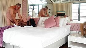 sexy black milf showers with white daddy, what happens next?