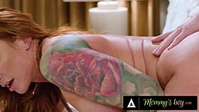 Grumpy stepson measures pawg milf sophia locke's big breasts