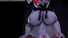 Fnaf 2 and SB Vanny Interacts with Toy Chica in 3D Scene