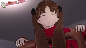 rin tohsaka shorts compilation from anime hentai series