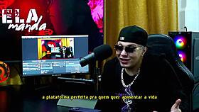 gih places redhead on table to show her features during podcast