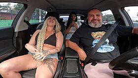 Brazilian amateur endures intense blowjob at gas station car debut