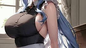 I never expected the butler to masturbate like that in 3d