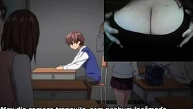 Hatsukoi Jikan ep 1: Nerdy Ivy in hentai with big nipples and curvy tits.