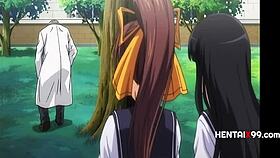 Pervy teacher blackmails campus lesbians in uncensored hentai.