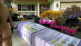 Watch me take care of my big cock with gaping pussy instructions, shaved and ready for outdoor voyeur fun?