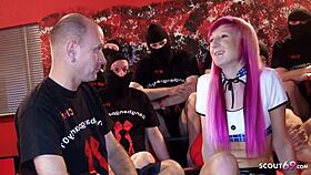 slim german teen 18+ jay bo 18's first anal creampie gangbang 😈