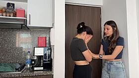 I'm my friend's husband's lover, so I comfort her with lesbian sex