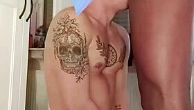 In this interracial gay scene, he sucks the black cock until the milk comes out.