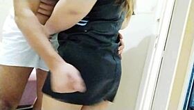 Can This Nerd Handle Amateurs Grinding Their Pussies On His Cock In Stockings?