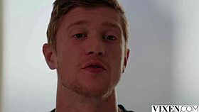 blonde vixen partners kenna and avery explore risky sex with doggystyle, cum swapping, and muff diving