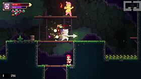 Scarlet maiden challenges third floor boss in hentai game sex scene