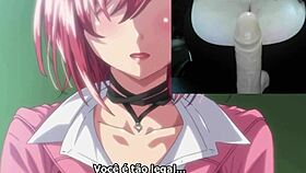 Hatsukoi Jikan ep 1: Nerdy Ivy in hentai with big nipples and curvy tits.