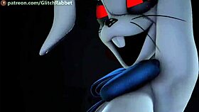 Fnaf 2 and SB Vanny Interacts with Toy Chica in 3D Scene