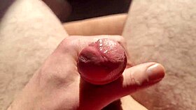 edging from flaccid and playing with precum natural light!