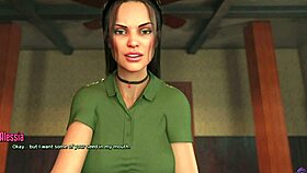 Cuckold husband watches his wife suck my massive dick in 3D hentai animated porn from Life in Santa County.