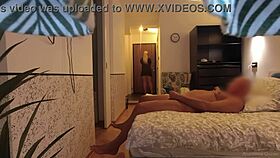 Delivery guy catches the naked blowjob scene