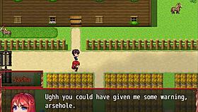 farmers daughter playing with furry horsecock dildo