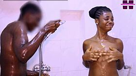 Happy Babe Gets Fucked By Shy Black Boy In Bathroom