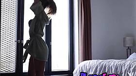 german newcomer anastasia strips down to show off her huge natural boobs