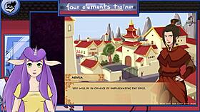 Avatar the last airbender four elements trainer part 21 showering azula