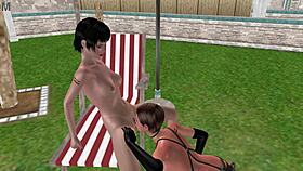 cute lesbian girls lick pussy in 3d animation, she says.