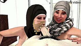 Want me to lick your monster cock, old man? I'm the big tits hijab arab woman in hotel service