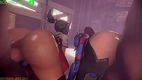 Kiriko battles D.Va in animated showdown