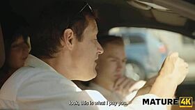 Feeling the seduction of the mature brunette wife with big tits in cheating sex