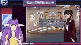 Avatar the last airbender four elements trainer part 21 showering azula