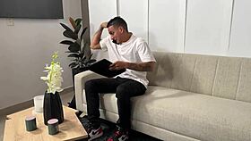 My stepbrother knows i'm lesbian, so i let him fuck my ass