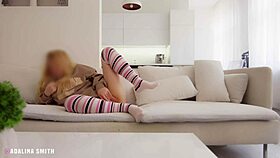 Blonde Teen Feels Intense Pleasure As Step Daddy Licks Her Pussy