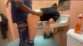 Fast Food Manager Smashed Hard in Bathroom with Dirty Talk.