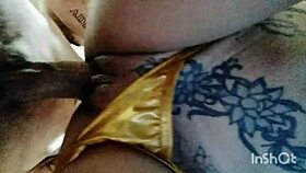 Watch This Crazy Homemade Fuck With A Fat Latina Mature Babe's Tattooed Ass Up Close!