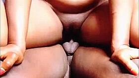 young african girl rubs clit on big cock house boy's dick