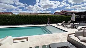 Busty Blonde Katalina Kylie Bent Over And Fucked Roughly By Monster Cock Outside Pool By J Mac