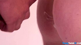 Four guys dominate in intense bareback gay orgy