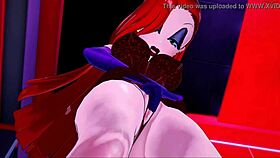 jessica rabbit fingers her pussy