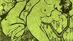 Vintage erotic cartoon illustration from antique era