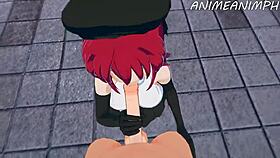 Cartoon anime hentai in 3D style