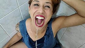 piss play turns into a wild banging session with a Latina hentai slut, ending in a cumshot.