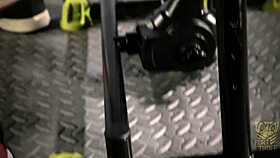 In this scene, the pornstar gets rimmed on the chair with bondage