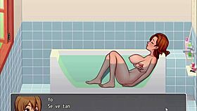 Hentai Game Instructor Blowjob and Big Ass in Bathroom!